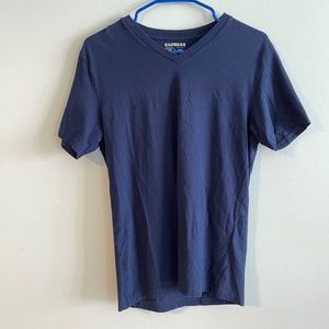 Express | Plain Navy Blue T-Shirt | Stretch | Supersoft | Size M